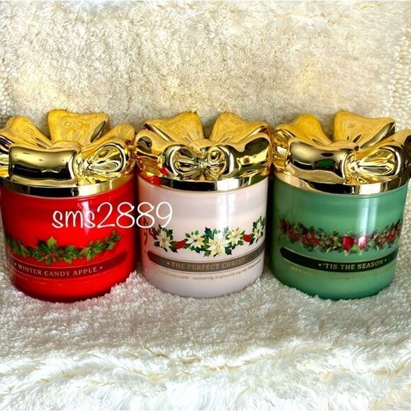 Bath and Body Works Bow Lid Candles - Picture 1 of 6